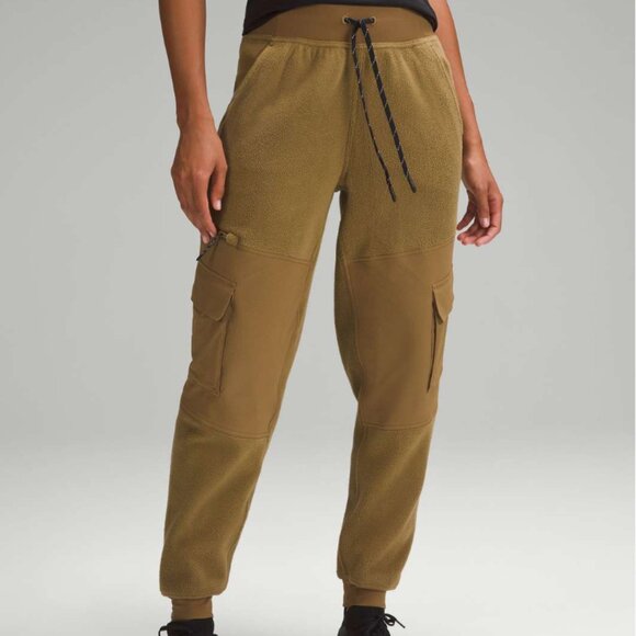 Lululemon Fleece + Ripstop Cargo High-Rise Hiking Jogger *Full Length Size 10 - Picture 1 of 8